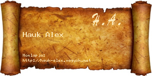Hauk Alex névjegykártya