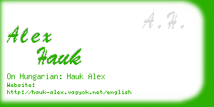 alex hauk business card